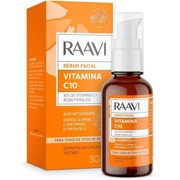 Sérum Facial Vitamina C 10 Raavi - Sérum Vitamina C 30g