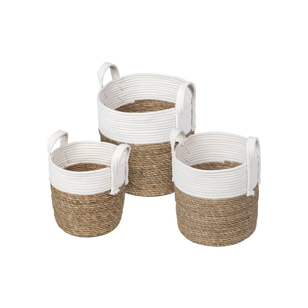 Kit 3 Cestos em Fibra Natural