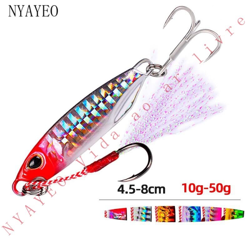 Proberos Metal Jig 10g 15g 20g 30g 40g 50g Colher De Jigging De Puxar Com Isca Artificial Rosto