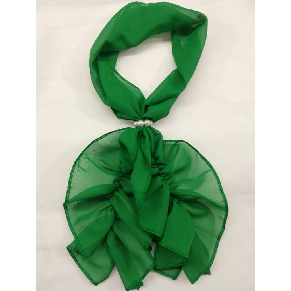 Lenço Echarpe Franzido Verde Bandeira