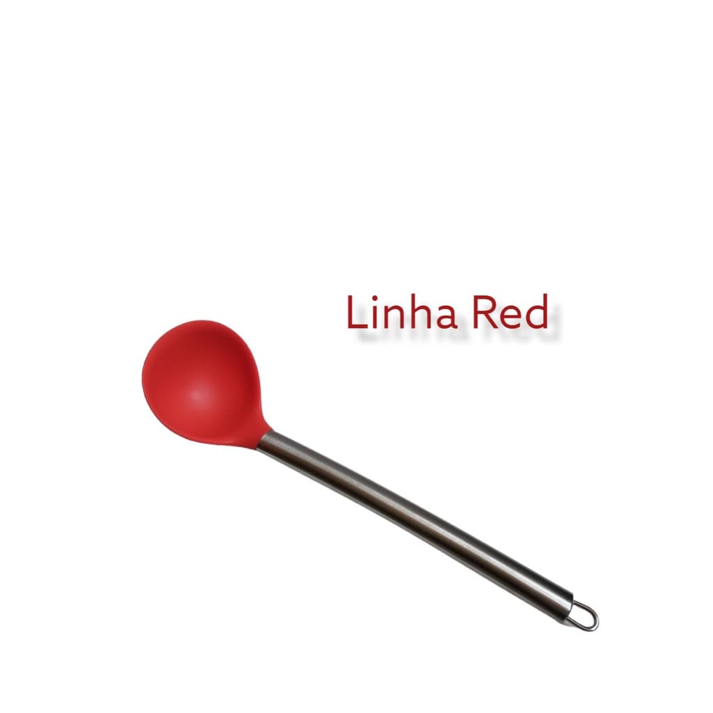 Concha Para Feijão/molhos De Silicone Inox 30 Cm