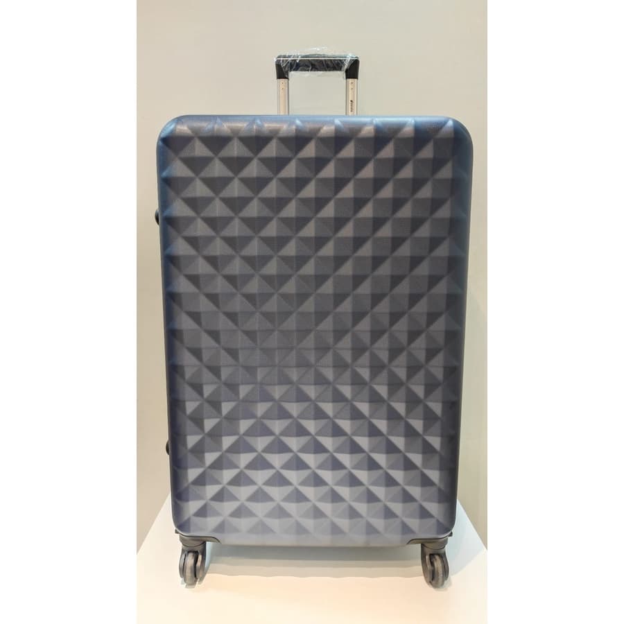 Mala de viagem Grande Azul, com extensor, 23kg para avião, em fibra, de rodinha. Medida: 72x31x46. Ref: 524