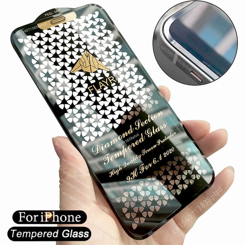 Vidro Temperado De Luxo Com Borda Cortada Para iPhone air 17 16e 16 15 14 12 Pro Max Protetor De Tela 13 11 iphone14 Plu
