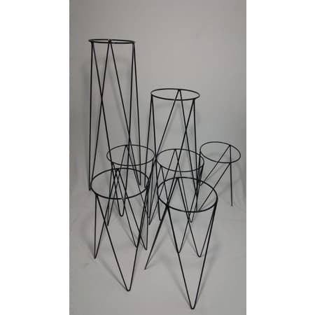 kit 7 suportes tripé chão para vasos decorações de Jardim área interna ou externa 4.2mm sg