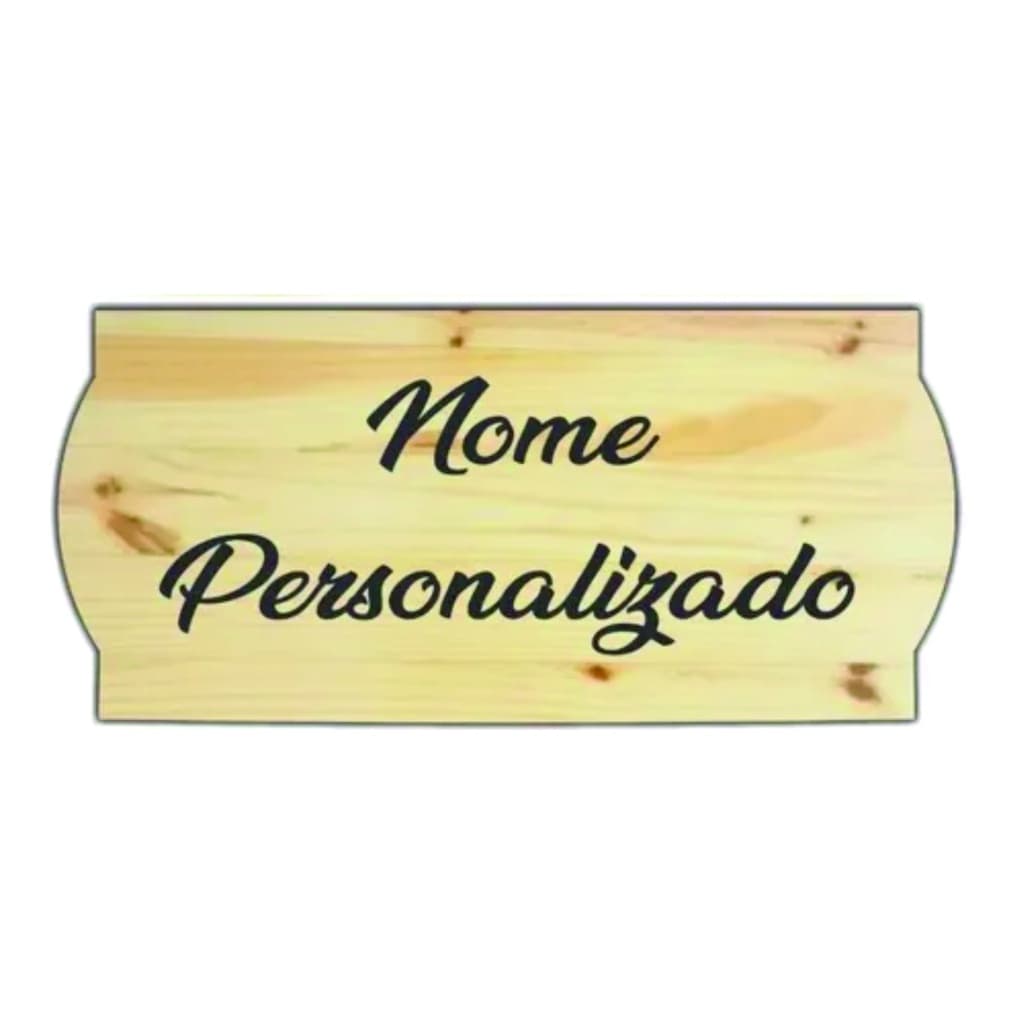 Enfeite Parede Placa Personalizada Corte a Laser Relevo Nome Frase Pinus