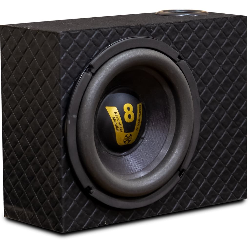 Caixa Pequena Falante Subwoofer 200w Slim Grave Para Carro