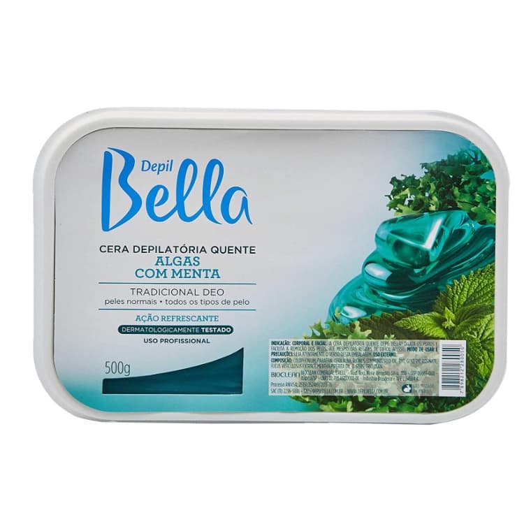 Cera Depilatória Depil Bella 500g Algas e Menta