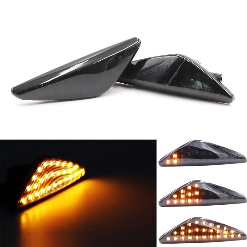 Novo 2 Pçs Lente De Fumaça Luz Marcador Lateral Dinâmica Para BMW X5 E70 X6 E71 E72 X3 F25 Âmbar Carro Led Lâmpada Indic