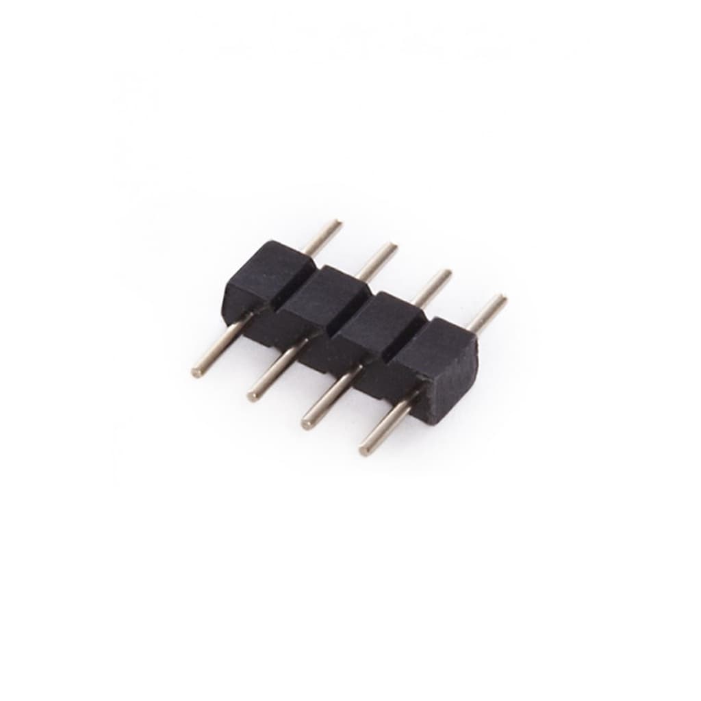 Conector Emenda Macho 4 Pinos Led RGB -Kit com 10 Unidades