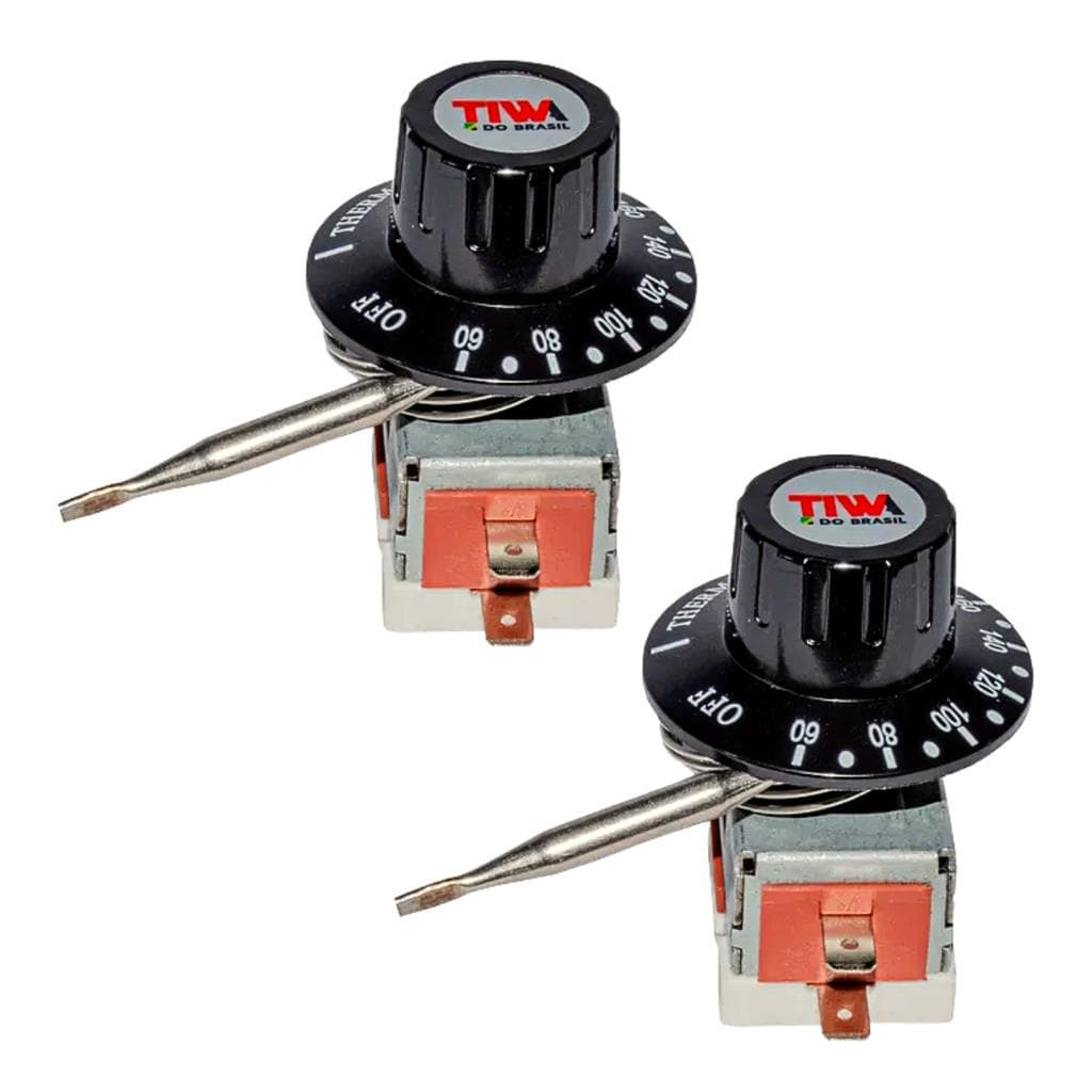 Kit 2 Termostatos Eletrico P/ Fornos Fritadeiras 50 200? 30a