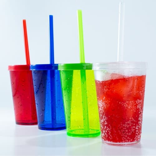 Copo Com Tampa e Canudo Acrilico 600 ML Personalizar Brinde Lembrancinha