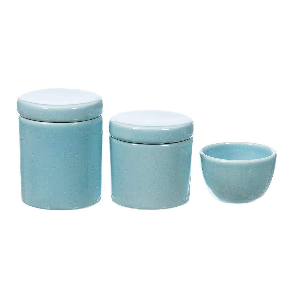 Kit Higiene Azul Bebê sem Bandeja - 03 Peças