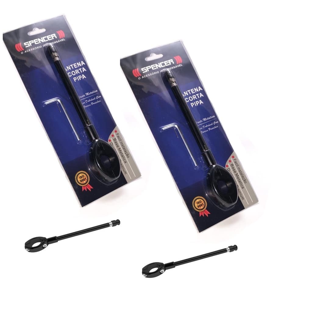 Antena Corta Pipa Moto Retrátil Anti Cerol Guidao (2 Uni)