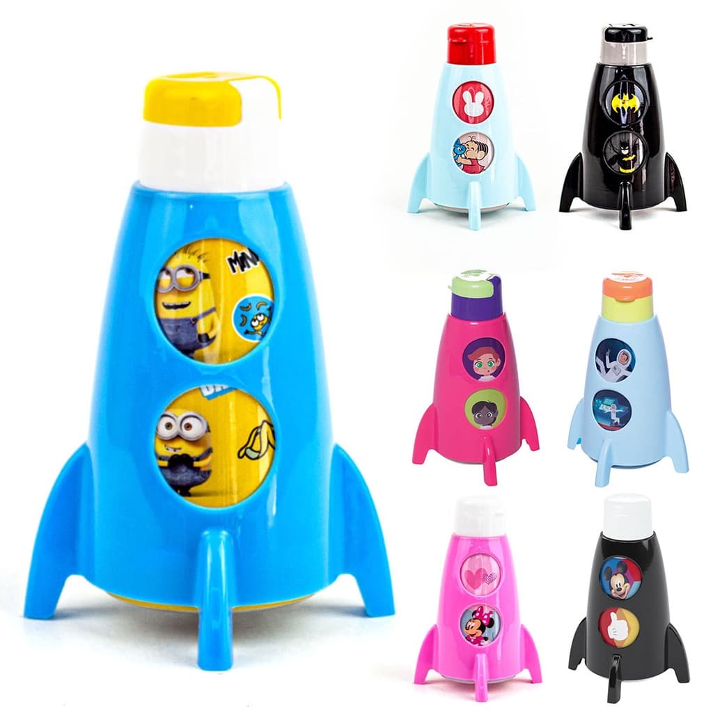 Garrafinha Foguete Infantil 320ml Garrafa para Criança