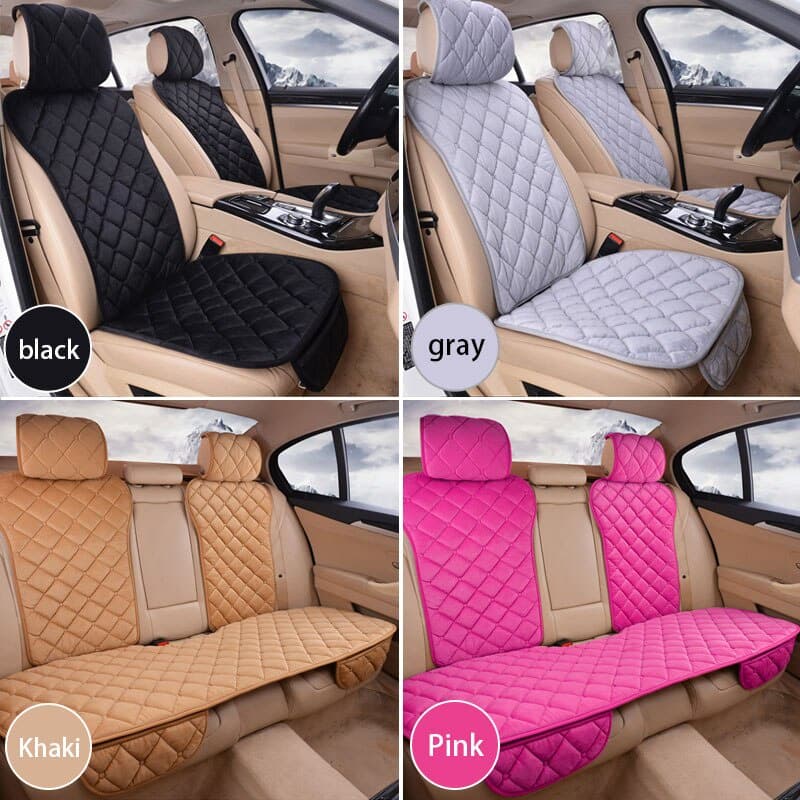 Novo Conjunto Completo De Capa Protetora Para Assento De Carro Almofadas Universal Frente E Traseira De Pelúcia Quente Hatchback SUV Almofada De