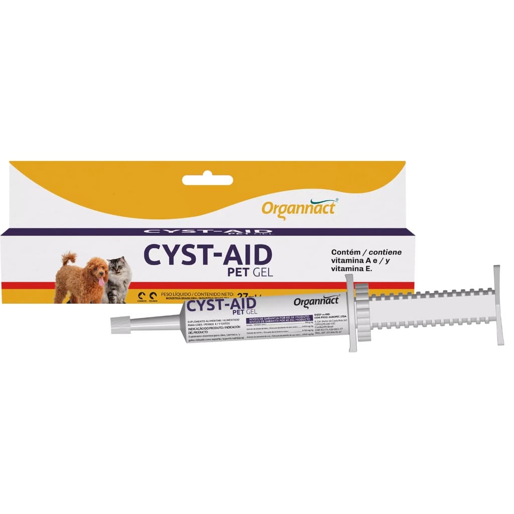 Cyst Aid Pet Organnact Gel 27ml Suplemento Renal Cães e Gatos