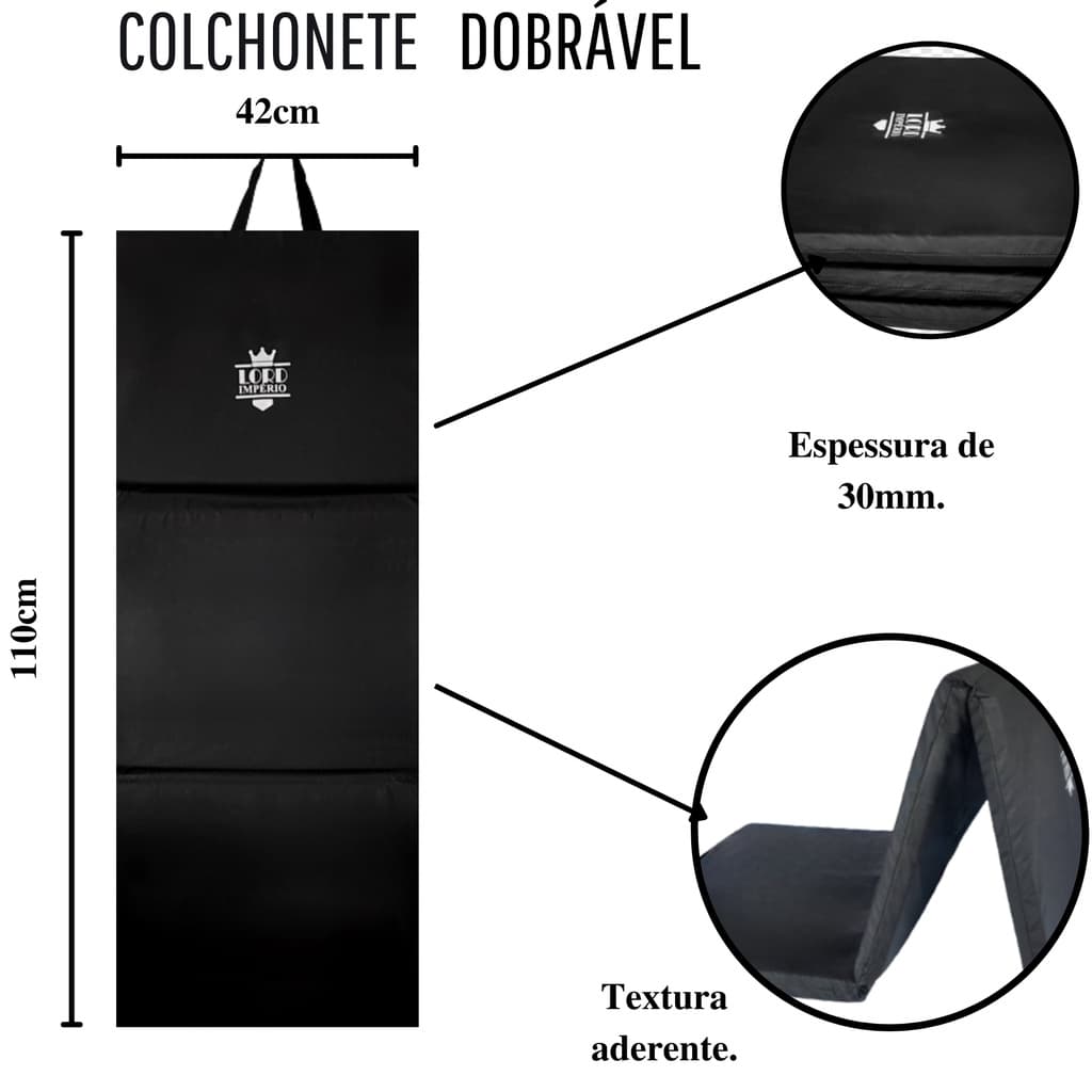 Colchonete Dobrável Maleta Academia Ginástica Abdominal Yoga