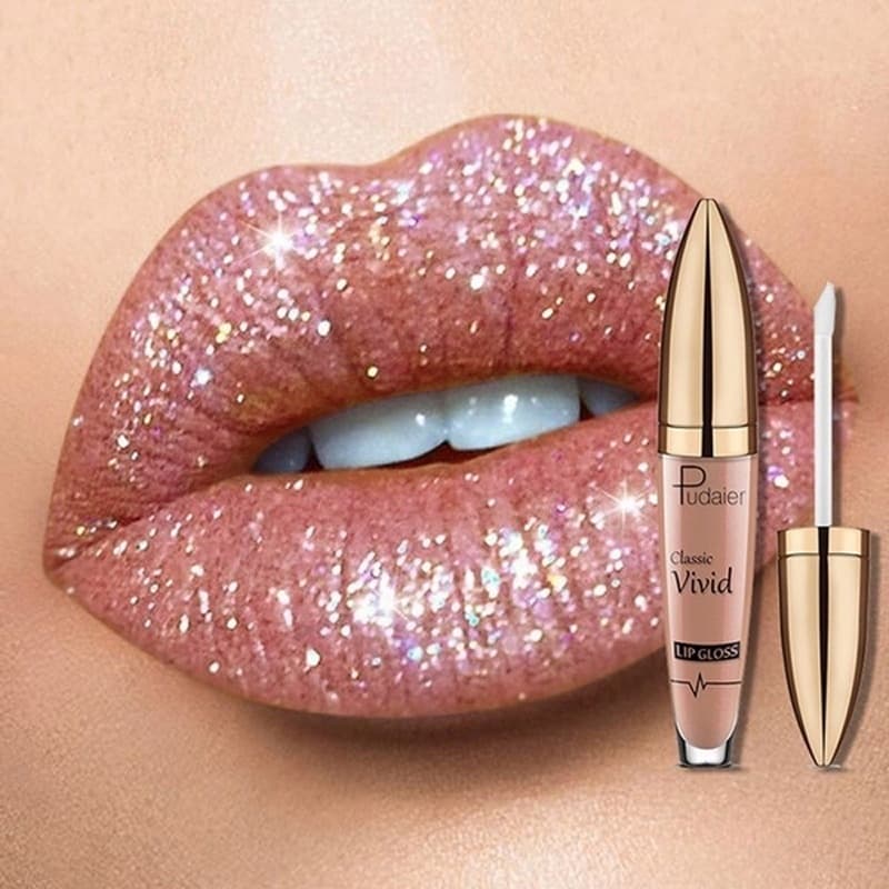 Brilho Labial Em 18 Cores Diamante À Prova D'água Líquido De Longa Duração