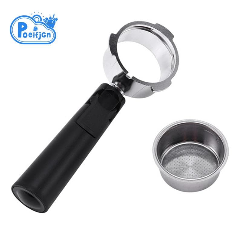 Porta-Filtro De Café Sem Fundo De Aço Inoxidável De 51mm Para Cafeteira Profissional Espresso