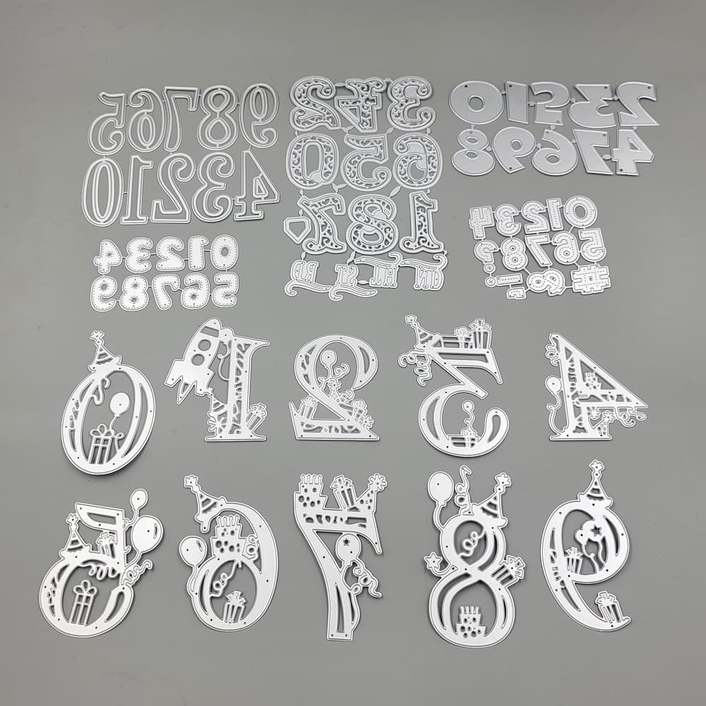 Vários Alfabetos E Números Corte De Metal Morcelas De Papel Gravação De Stencil Cartão De Boas Festas DIY Artesanato Letras