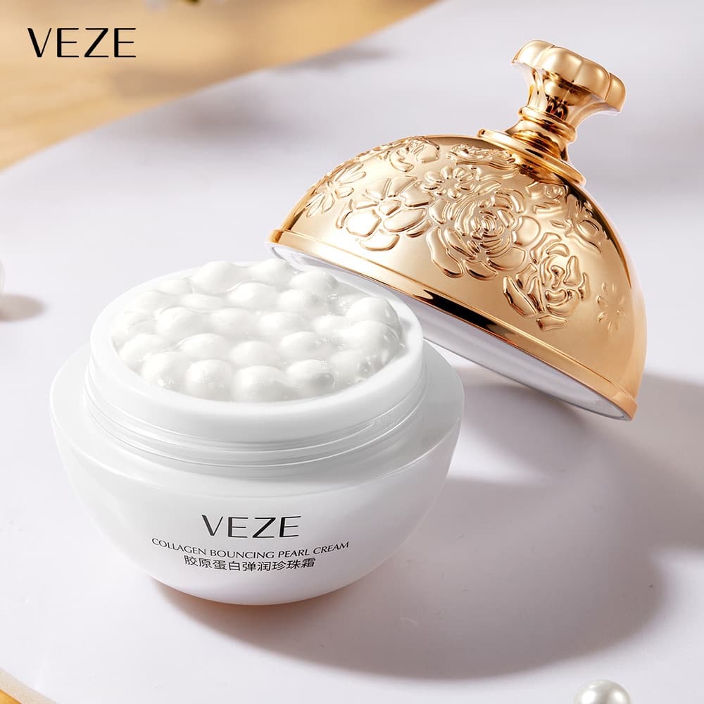 Colágeno Creme Elástico Pérola Hidrata  Ilumina E Rejuvenesce Cuidados Faciais 30ml