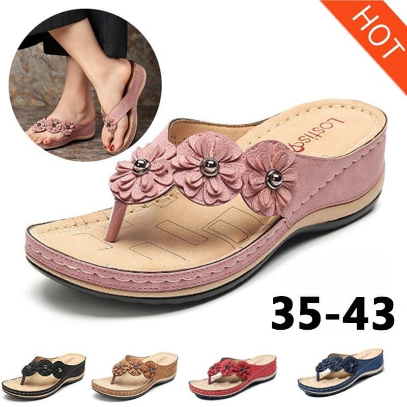 Sandálias Femininas De Verão Salto Alto Plataforma Flip Flop Sapatos Abertos De Praia