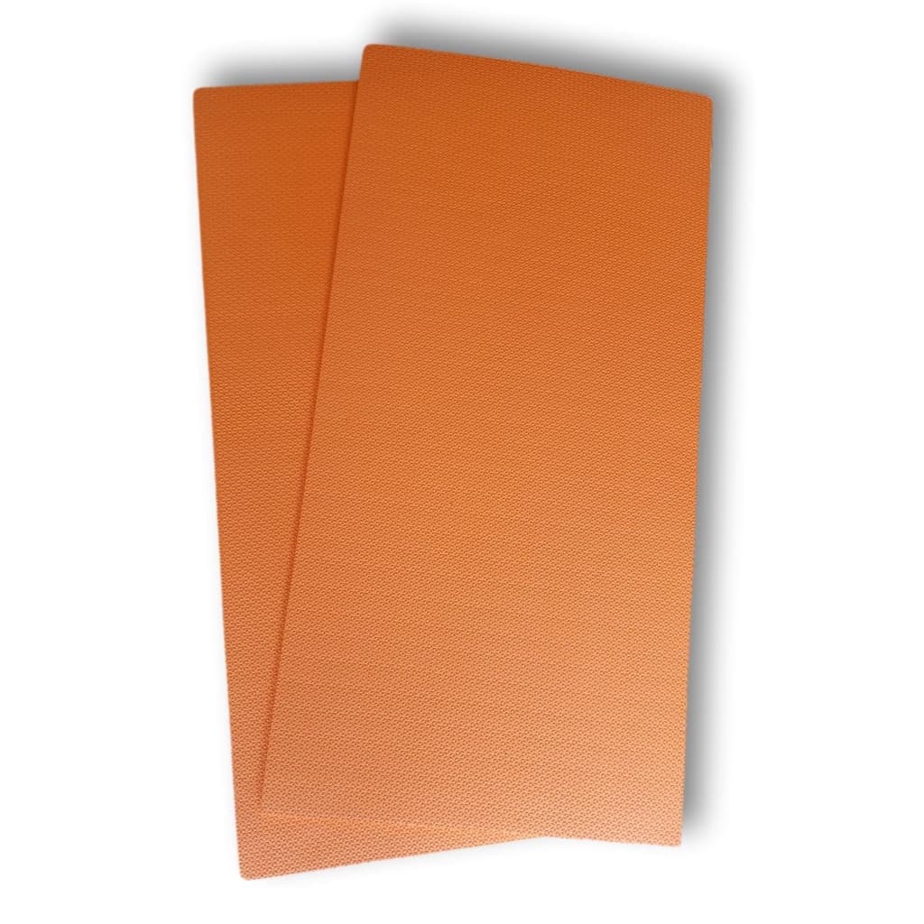 Kit 2 Colchonetes EVA Tapete Ginástica 100x50x1cm 10mm Laranja Yoga Ioga Academia Ginástica