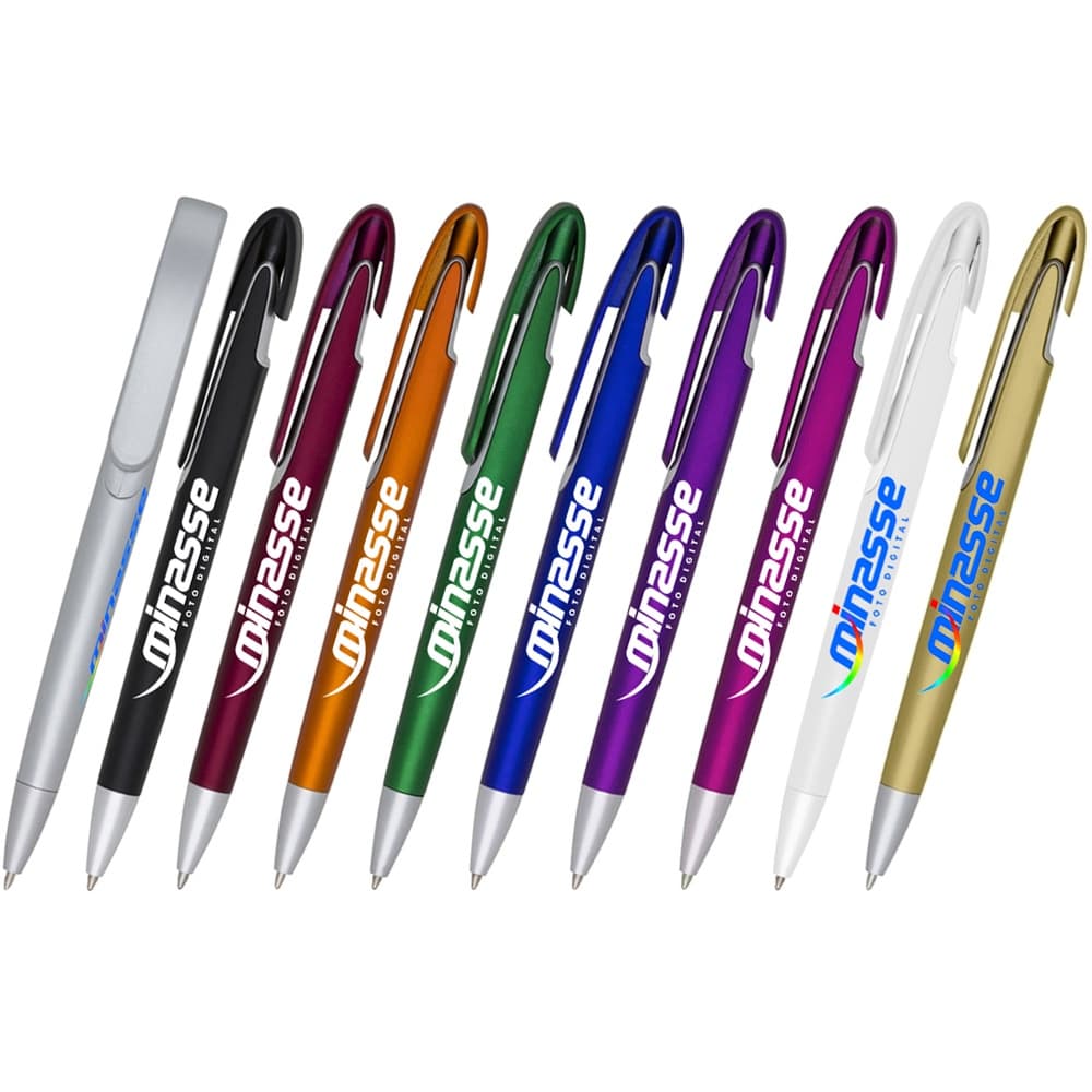 100 Canetas Mod 12505 Personalizadas - Impressao Colorida
