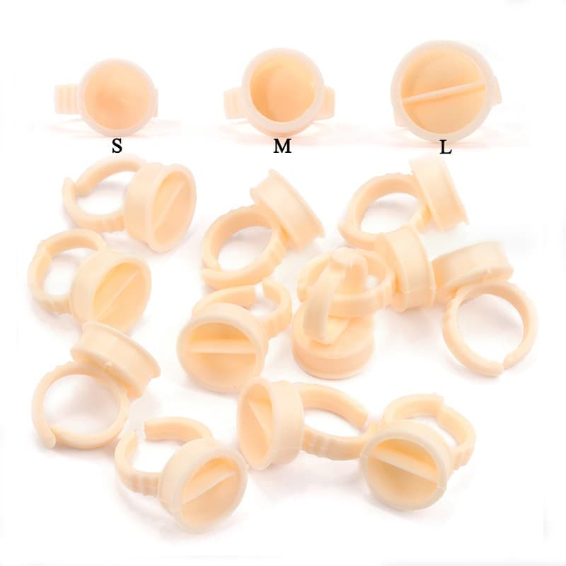 100 Unidades/Pacote Pigmento Silicone Anéis Descartáveis Microblading Tattoo Ink Cup Holder Permanente Tinta De Maquiagem Para Extensão De Cílios