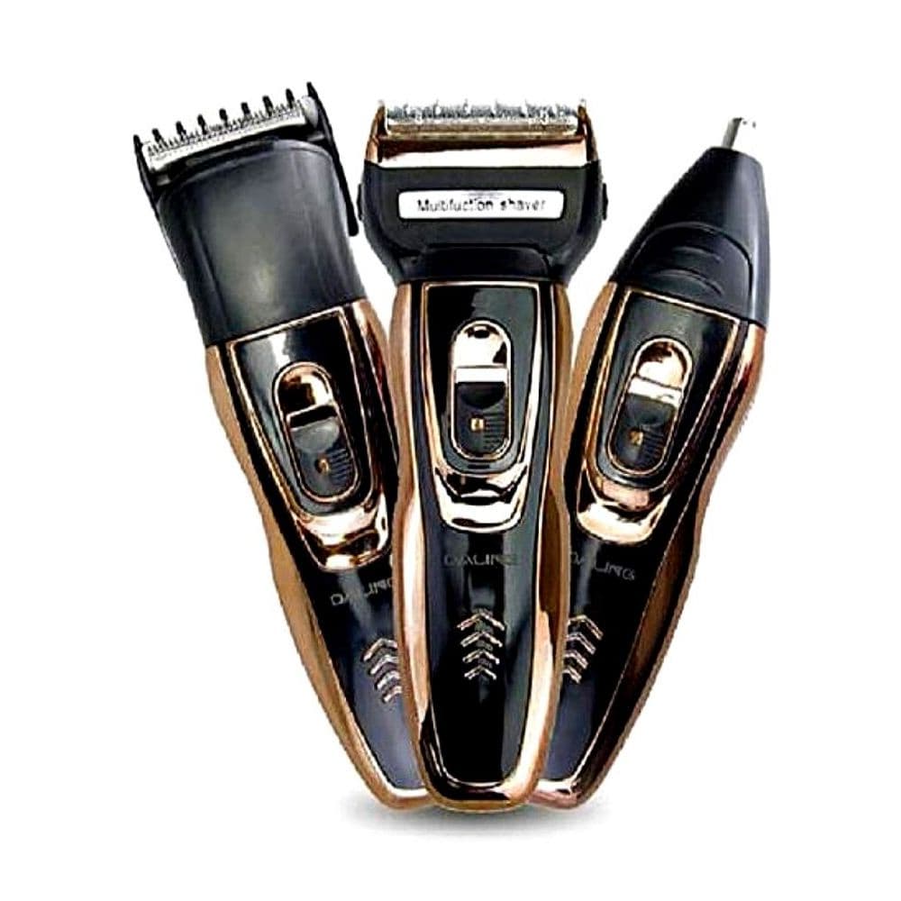 Máquina de Barbear 3 em 1 Daling DL-9007 Recarregável Bivolt Pro