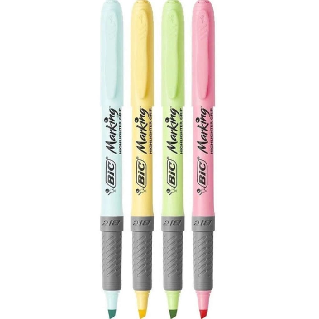Caneta Marca Texto Cores Pastel Marking BIC