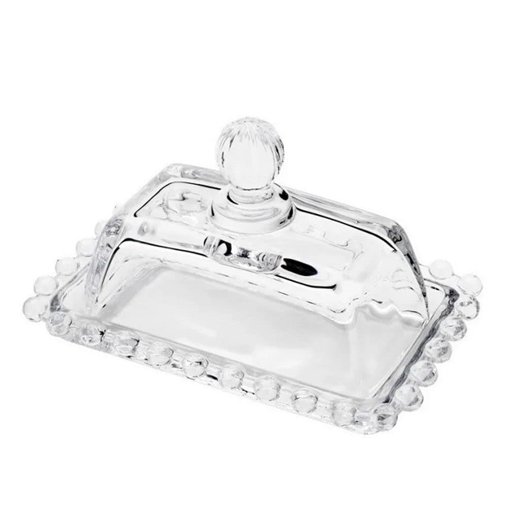Manteigueira de Cristal Pearl Wolff 14x9x10cm
