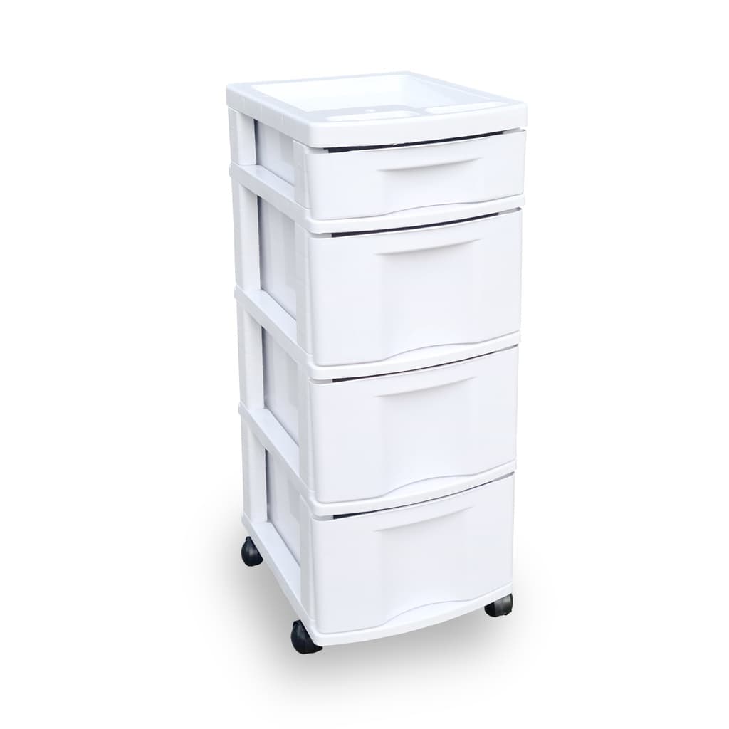 Gaveteiro Organizador 4 Gavetas Branco Plástico COD.955