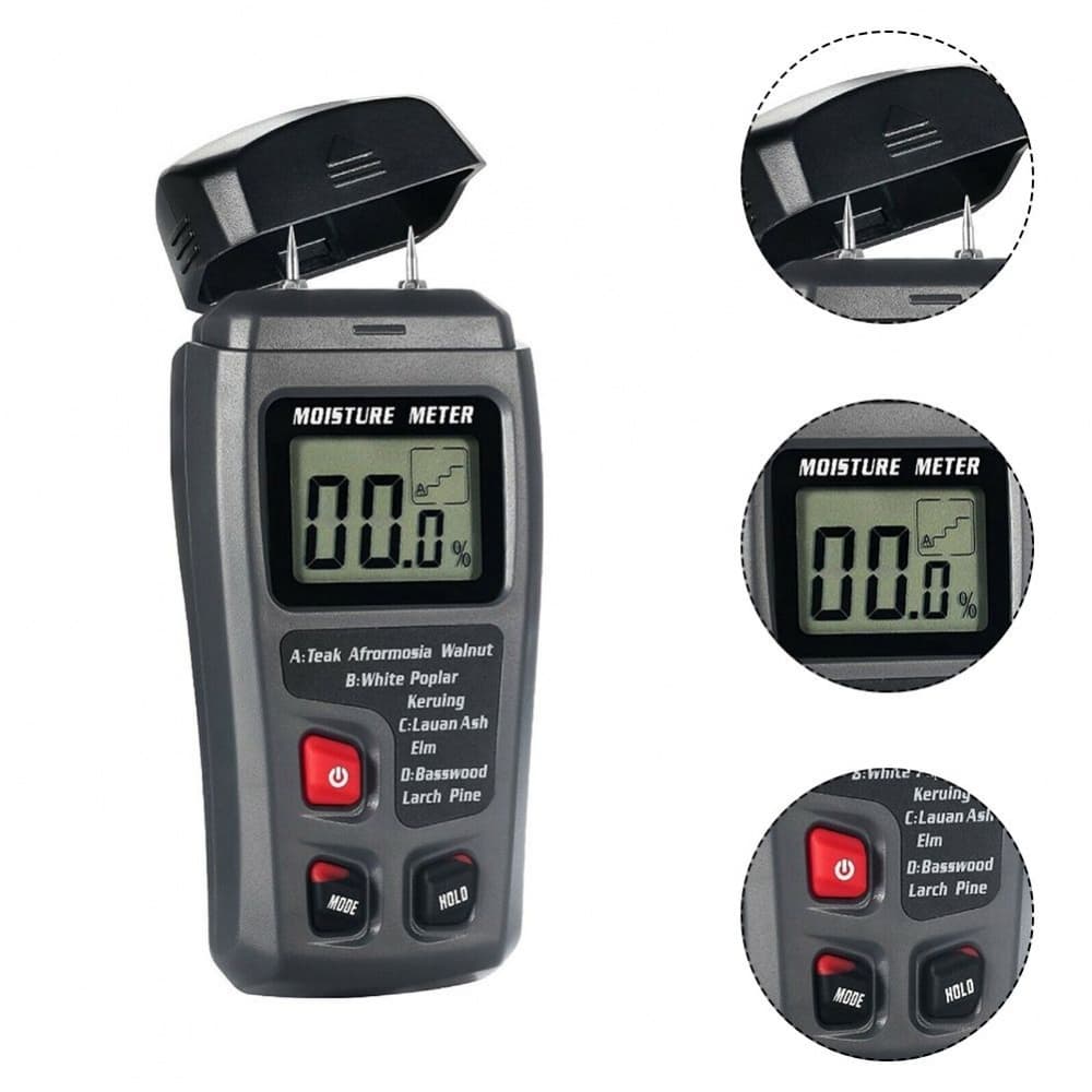Digital LCD Medidor De Umidade De Madeira Detector Testador De Papelão De Lenha De Fogo
