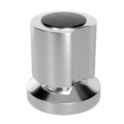 Acabamento Para Registro Pressao Gaveta 1/2, 3/4 Banheiro C-40 Metal Tampa preta