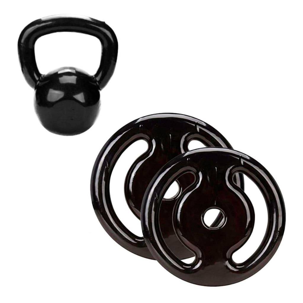 Kit Ginastica Kettlebell + Par De Anilhas