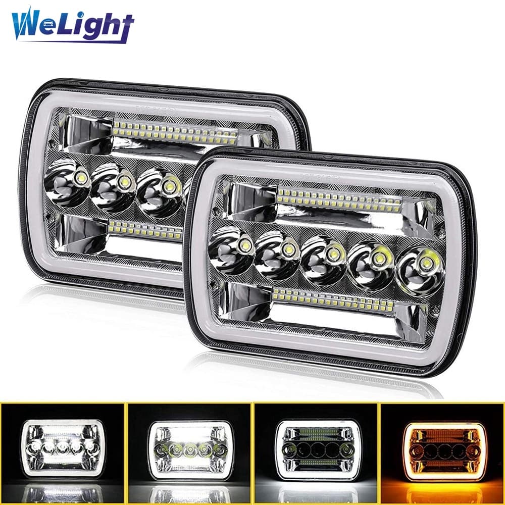 【 1PCS】 Wrangler 23,3cm Luz Quadrada 5X7 Engenharia De LED Off-Road Modificada Caminhão 1 Peça