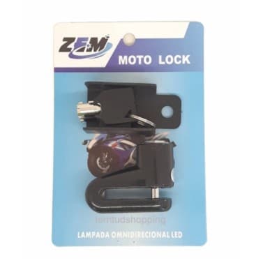 Cadeado De Disco Para Freio Antifurto Moto Universal - Preto