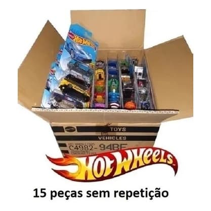 Hot Wheels Com 15 Carrinhos Sortidos Sem Repetidos 2020/21