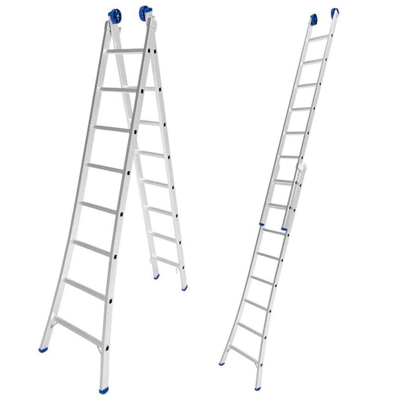 Escada De Alumínio Extensiva 2 X 8 Degraus 2,53 X 4,21 M Mor