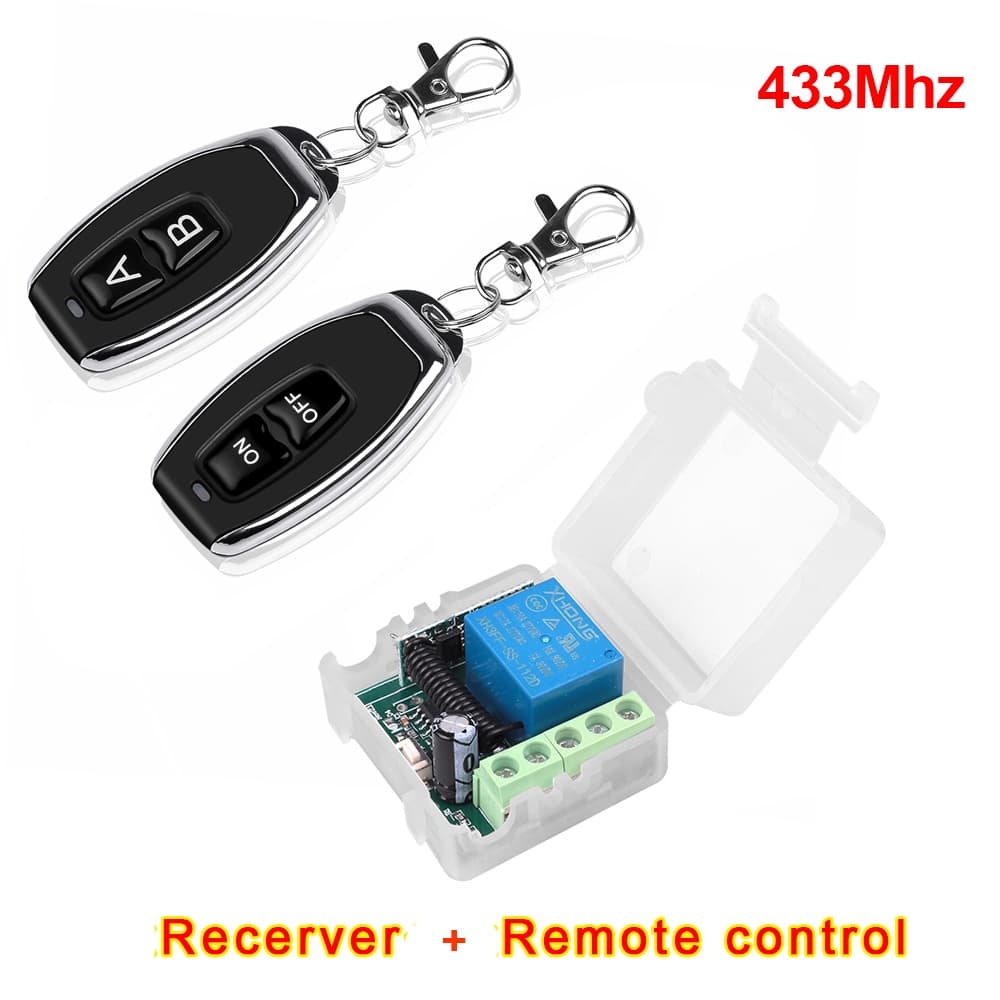 Relé Interruptor De Controle Remoto Sem Fio 433 Mhz RF 433mhz DC 12V 1CH Módulo Receptor Para Código De Aprendizagem