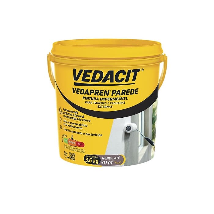 Vedapren Parede Vedacit Branco 3.6lt