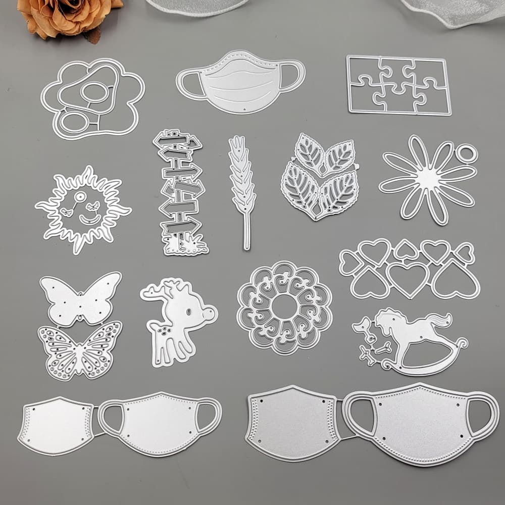 Vários Cortes De Metal Pequenos Matrizes De Papel Em Relevo Stencil Scrapbooking Cartão De Boas Festas DIY Artesanais