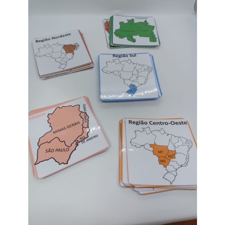 Baralho Das 5 Regiões Do Brasil Geografia Sul Norte Sudeste