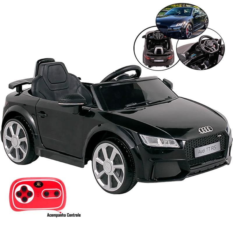Carro Elétrico Infantil 12v Audi Tt Preto Com Controle Bel