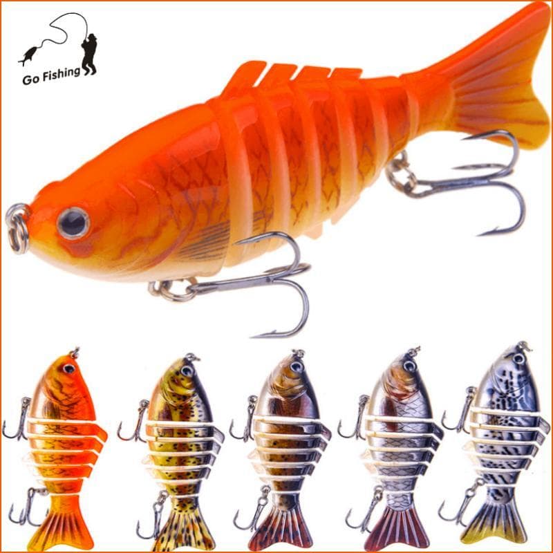 Isca Artificial Sete Seções Peixe 16g/10cm De Minnow Dura Simulação De Pesca No Mar Falso