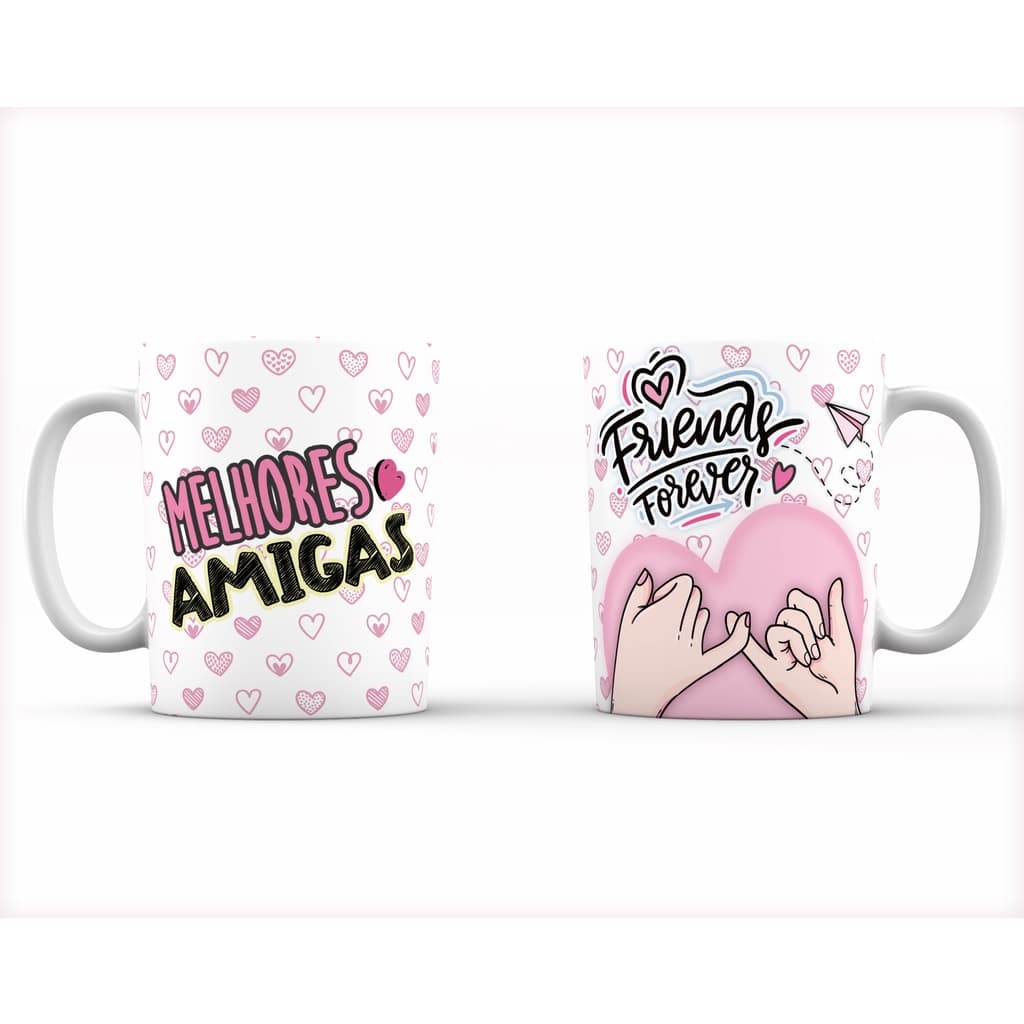 Caneca personalizada  porcelana melhores amigas