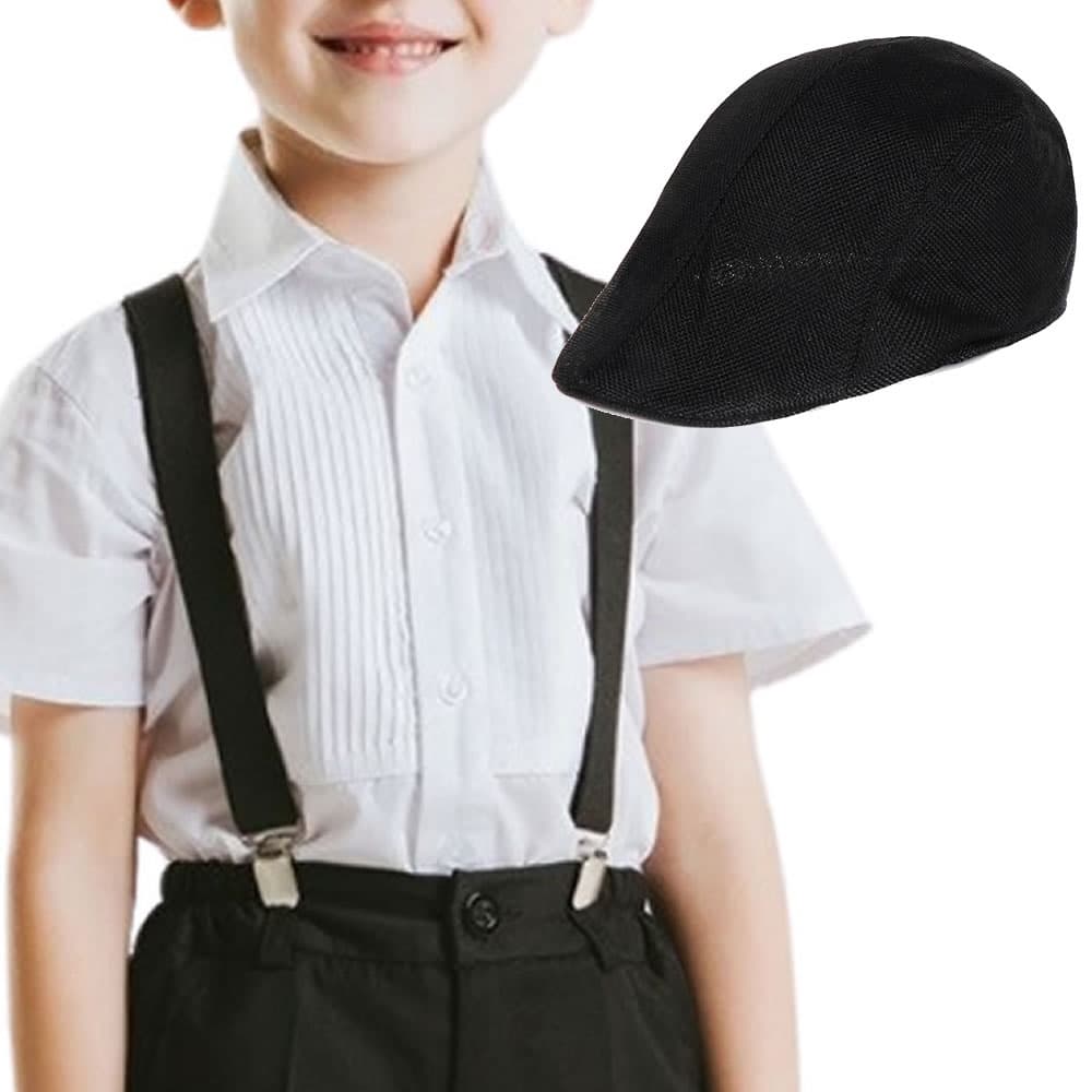 Conjunto De Suspensorio Infantil Com Boina Italiana Pajem