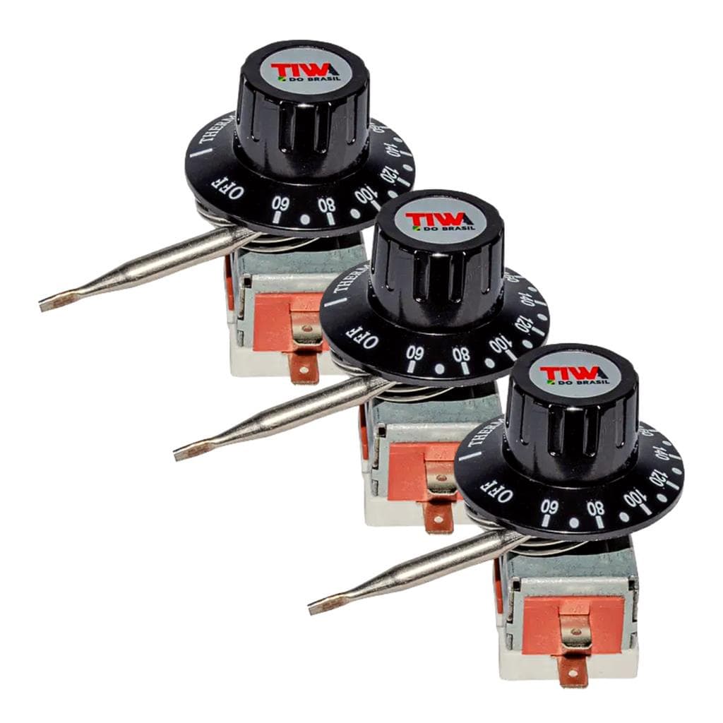 Kit 3 Termostatos Eletrico P/ Fornos Fritadeiras 50 200? 30a