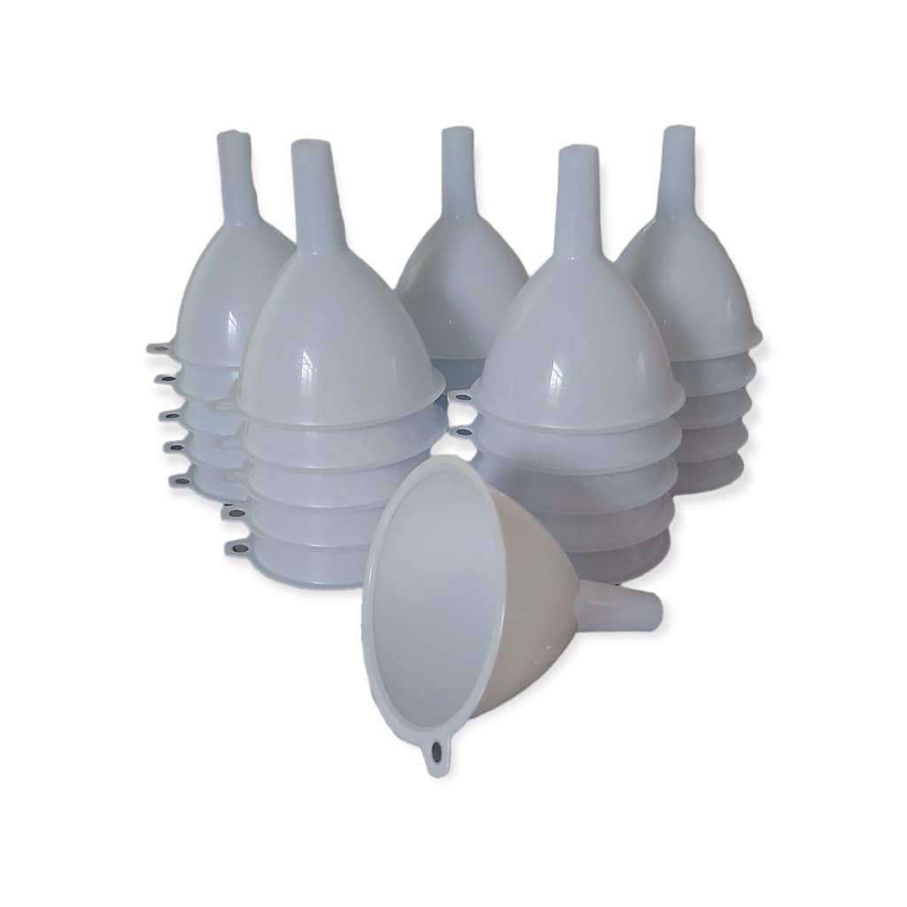 Funil De Plástico Branco Ercaplast 7,5 Cm - 25 Unidades